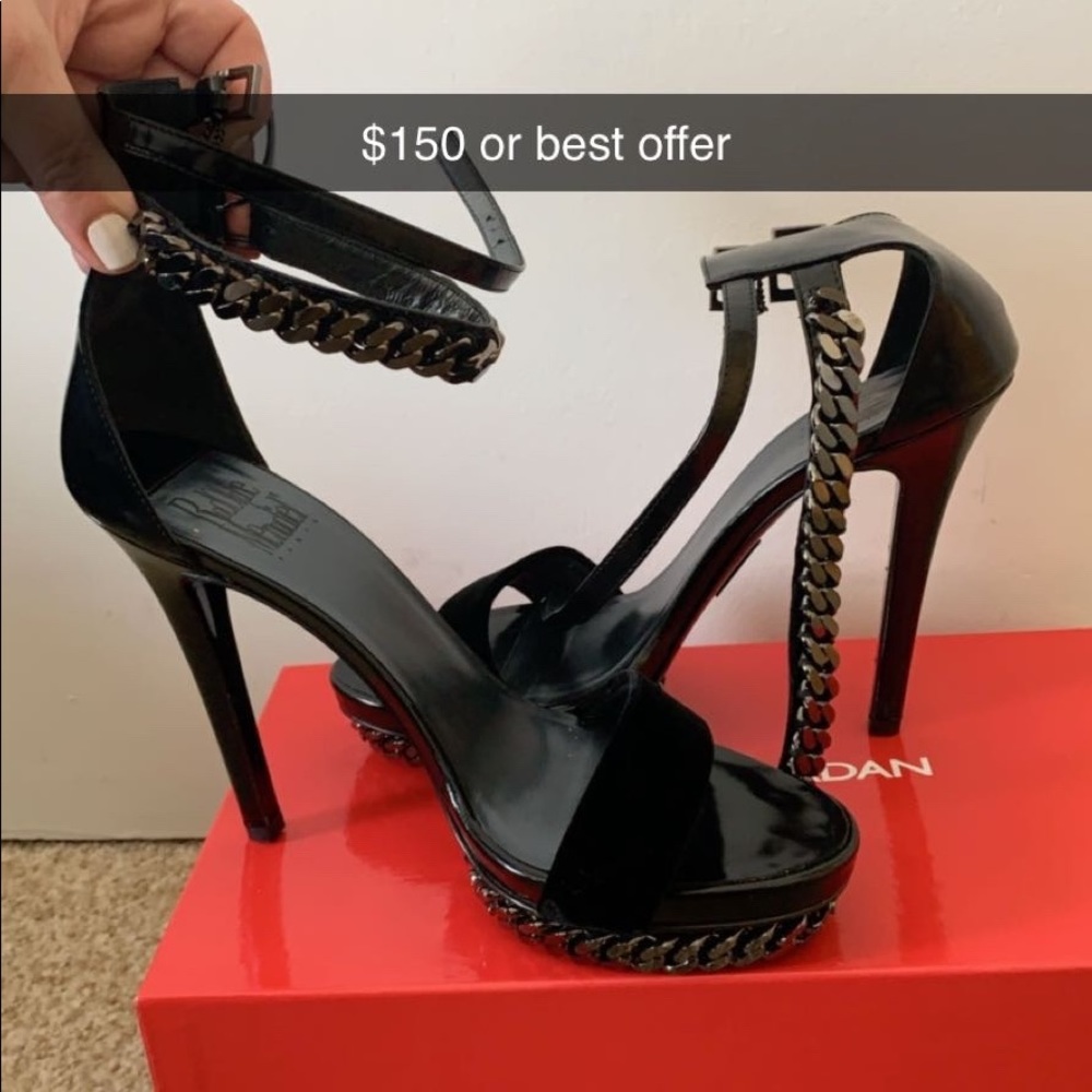 Black heels, worn once